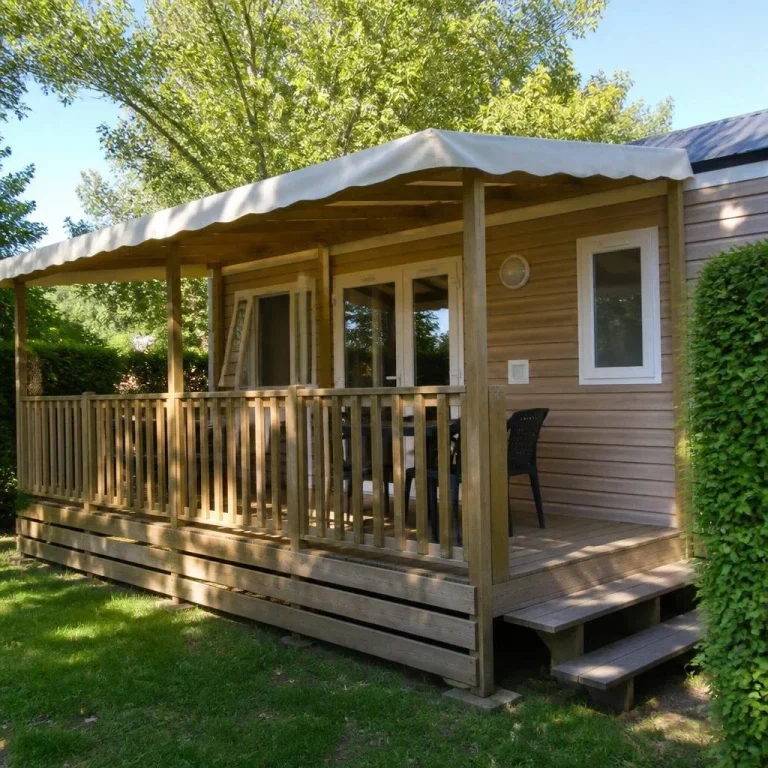 Mobil-home pour 6 personnes à Villaines-la-Juhel, Mobil-home des Mûriers