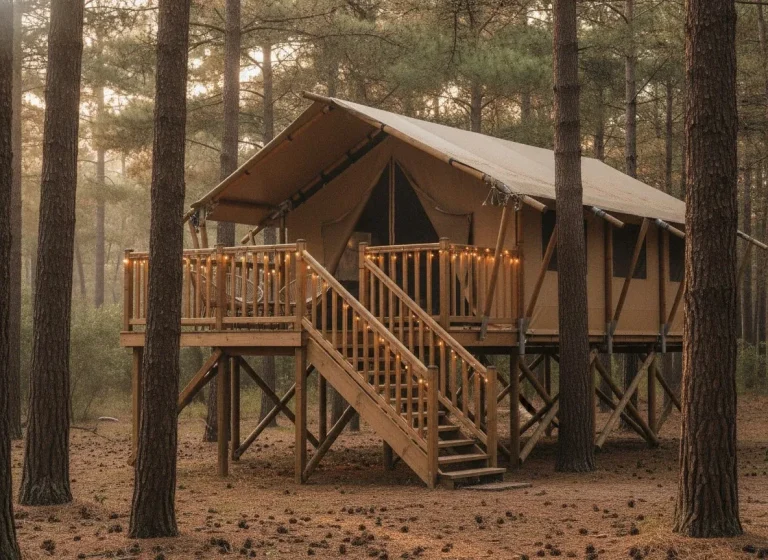 Lodge pour 2 personnes à Moliets-et-Maa, Lodge sur pilotis
