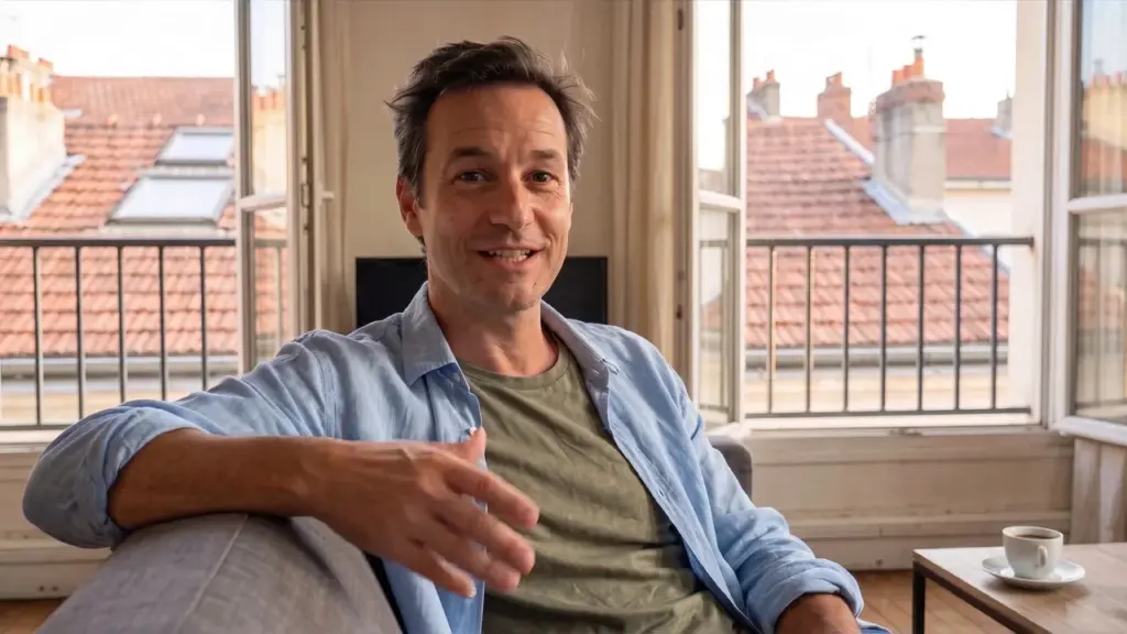 Karim, propriétaire, dans son appartement de la Croix-Rousse, à Lyon